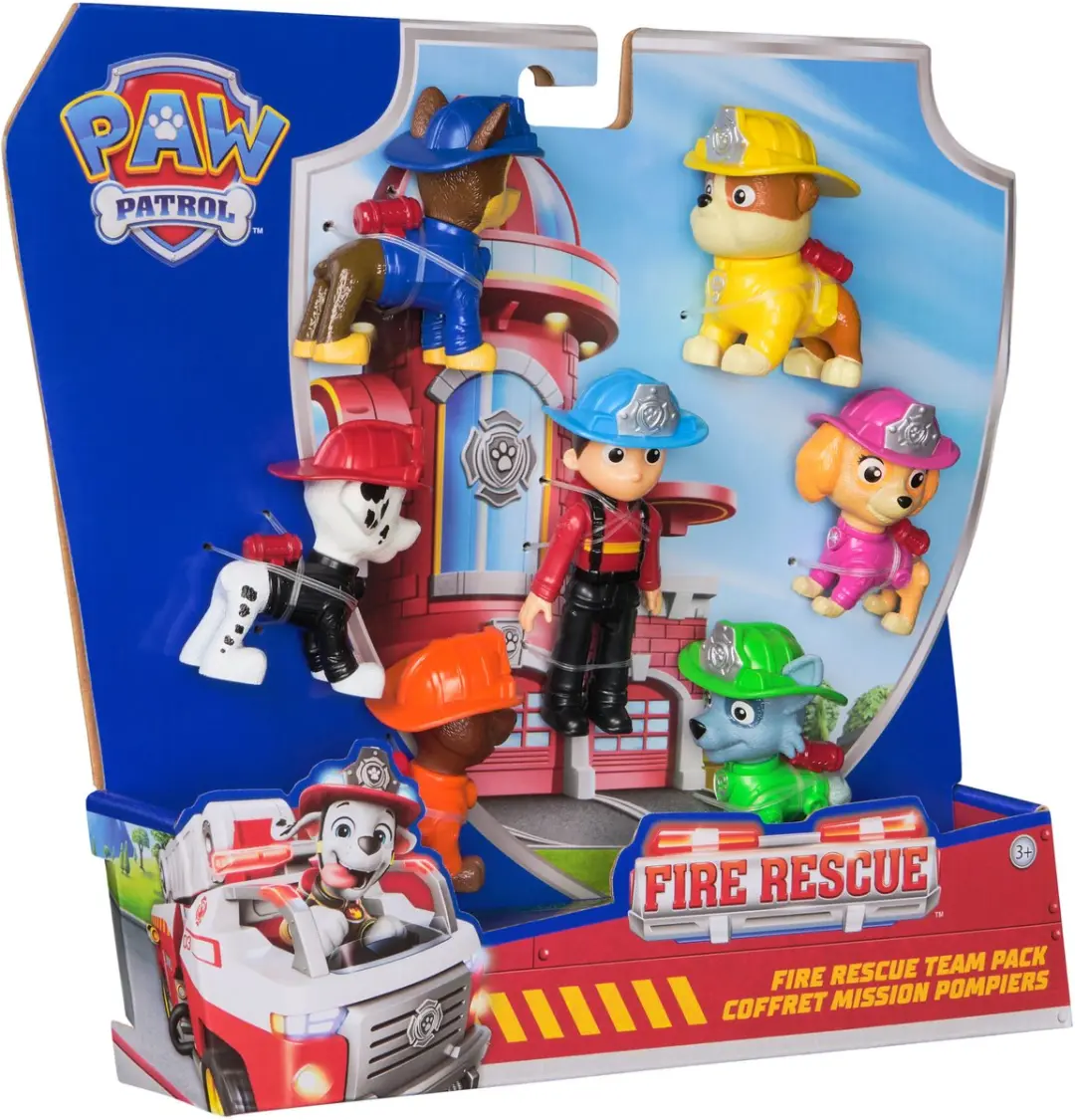PAW Patrol Brandweerredding Speelfigurenset 7 Stuks - Meerkleurig