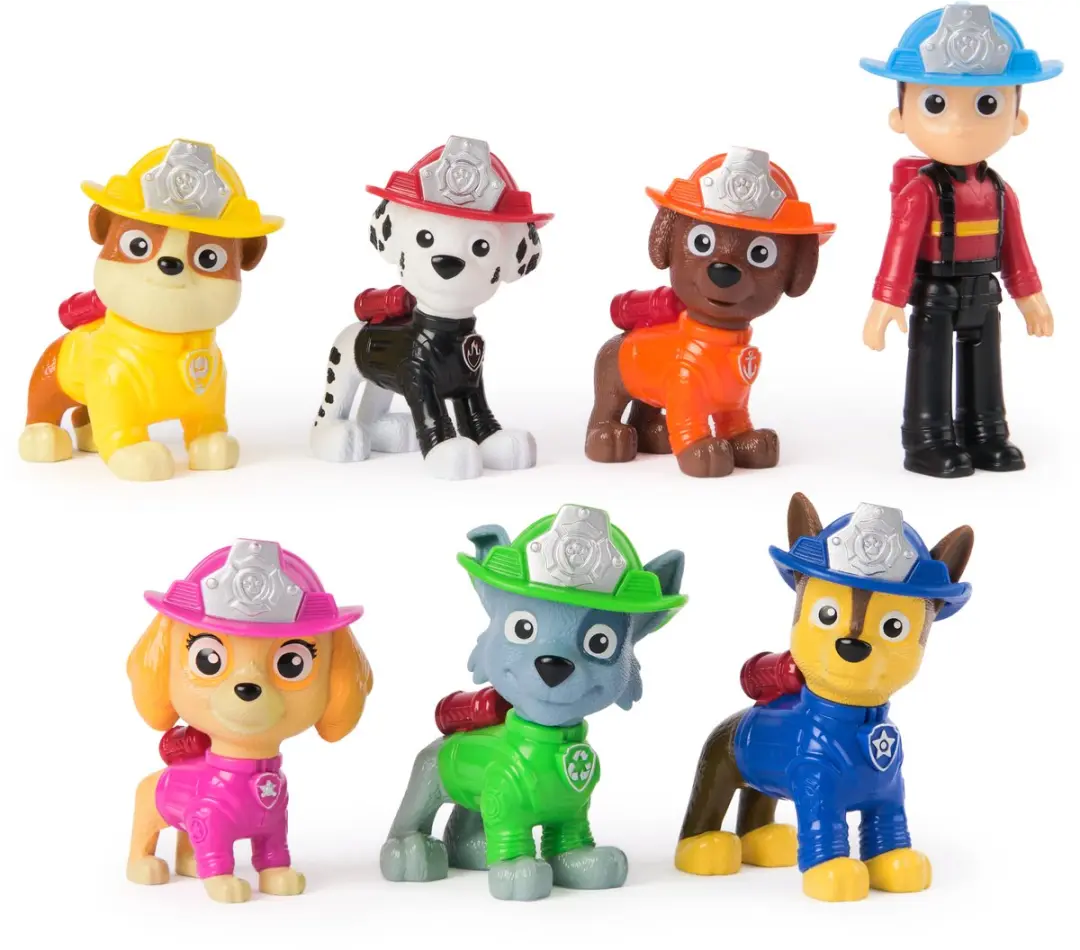 PAW Patrol Brandweerredding Speelfigurenset 7 Stuks - Meerkleurig