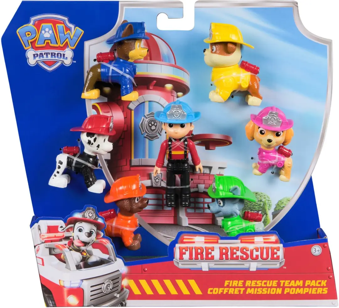 PAW Patrol Brandweerredding Speelfigurenset 7 Stuks - Meerkleurig