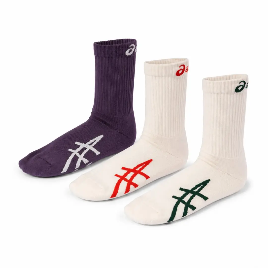 ASICS 3PPL Crew Sokken 39-42 - 3 Stuks - Paars/Wit/Lavendel