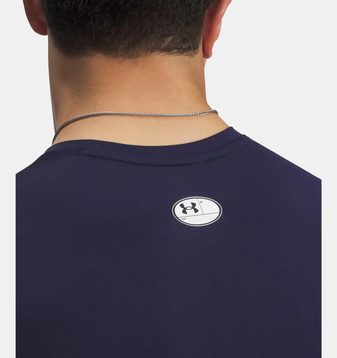 Under Armour HeatGear Shirt Heren - Navy - XS - afbeelding 6 van 6