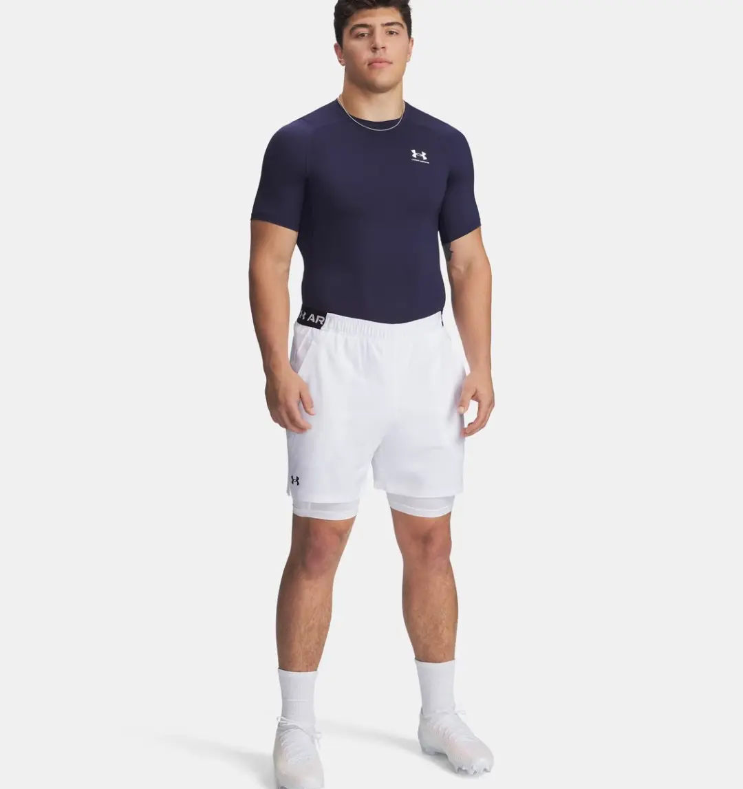 Under Armour HeatGear Shirt Heren - Navy - XS