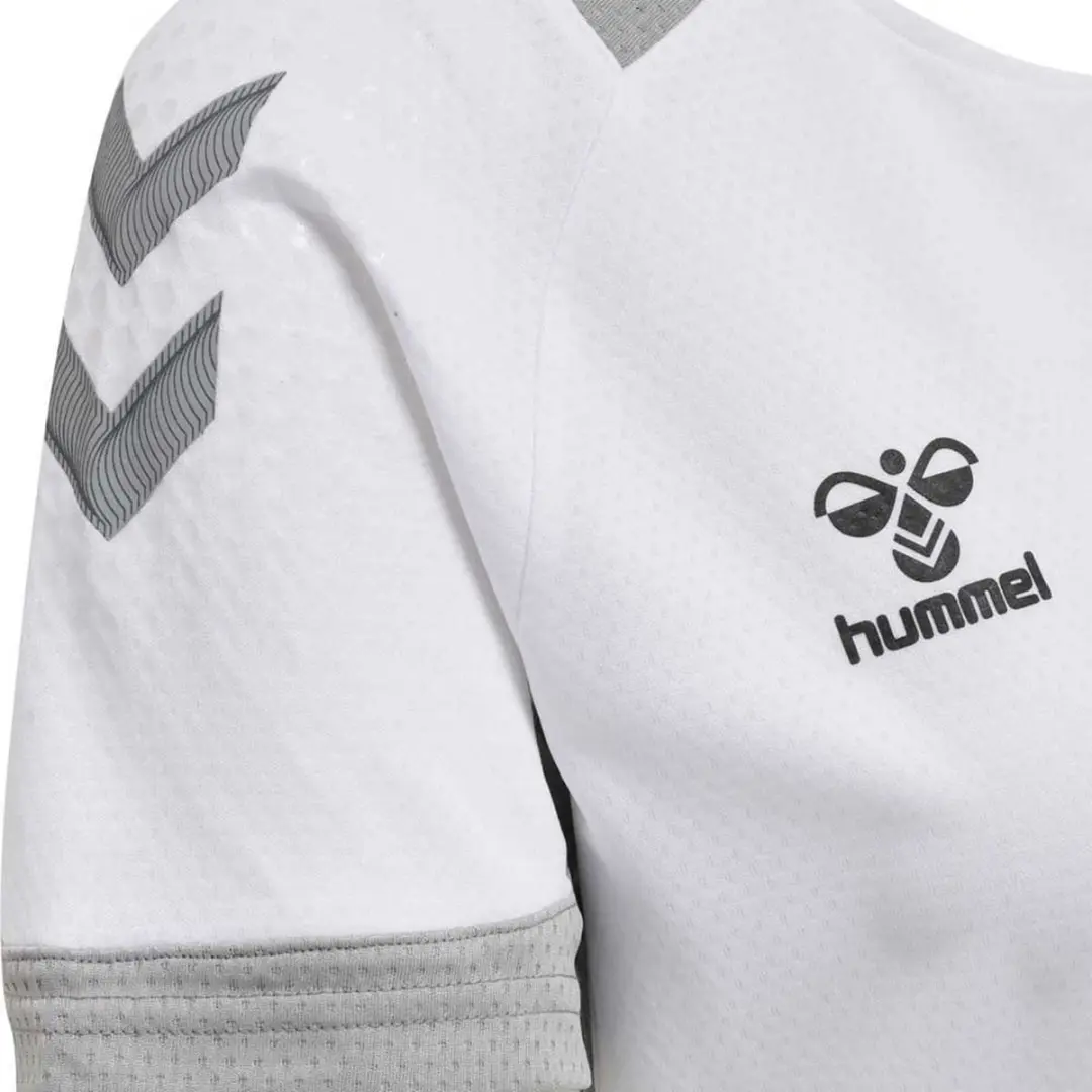 Hummel Lead Poly T-shirt Wit - 2XL