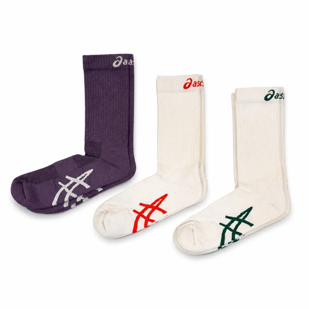 ASICS Sports 3PPL Crew Sokken 43-46 - 3 Stuks - Wit/Paars