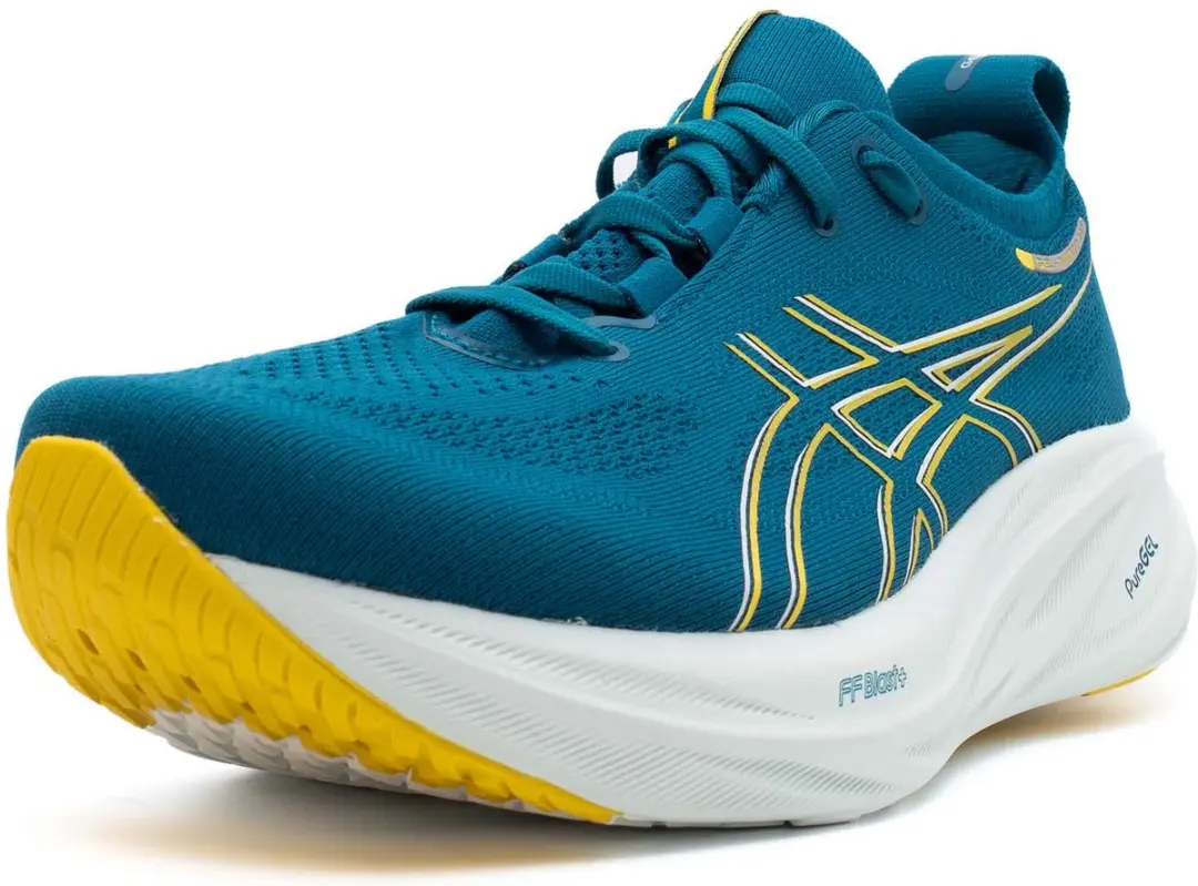 ASICS Gel-Nimbus 26 Sportschoenen 44.5 - Blauw/Geel