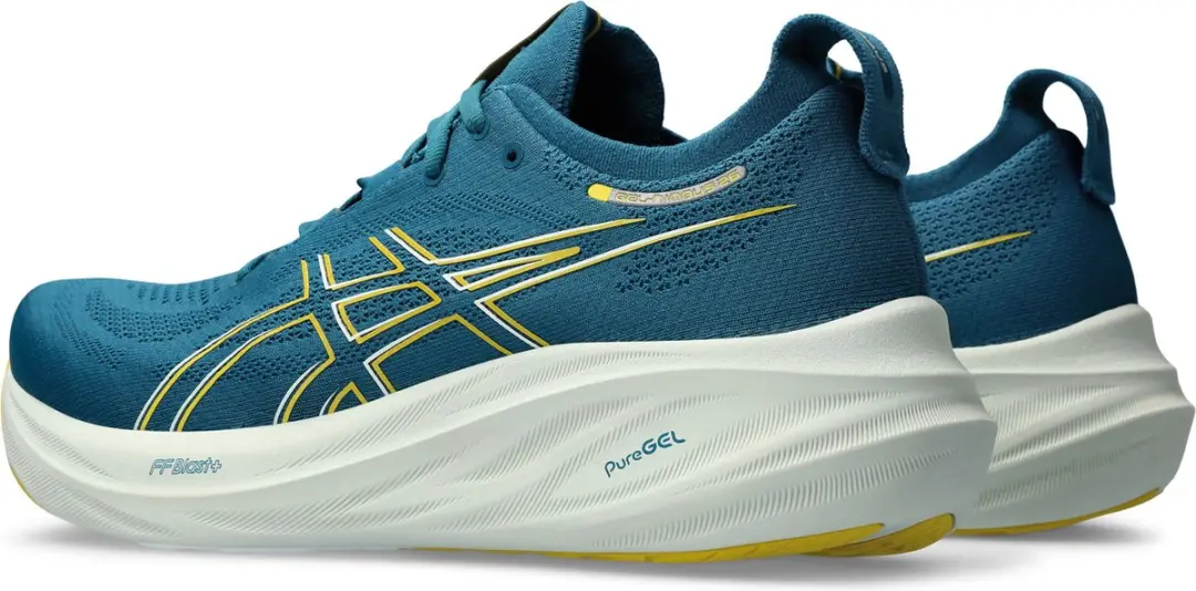ASICS Gel-Nimbus 26 Sportschoenen 44.5 - Blauw/Geel - afbeelding 6 van 6