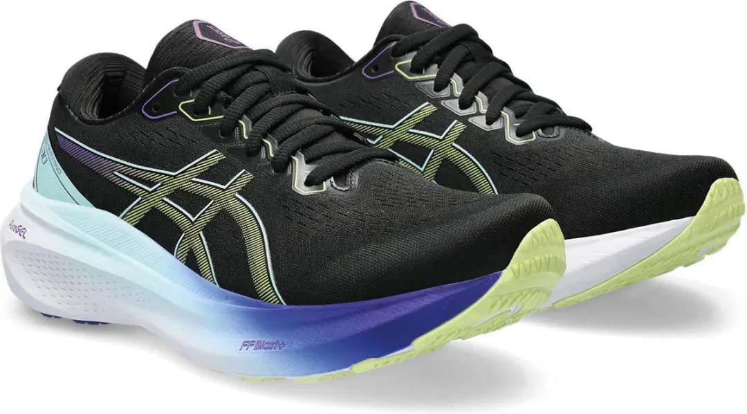 ASICS Gel-Kayano 30 Sportschoenen - Maat 38 - Zwart/Geel/Blauw