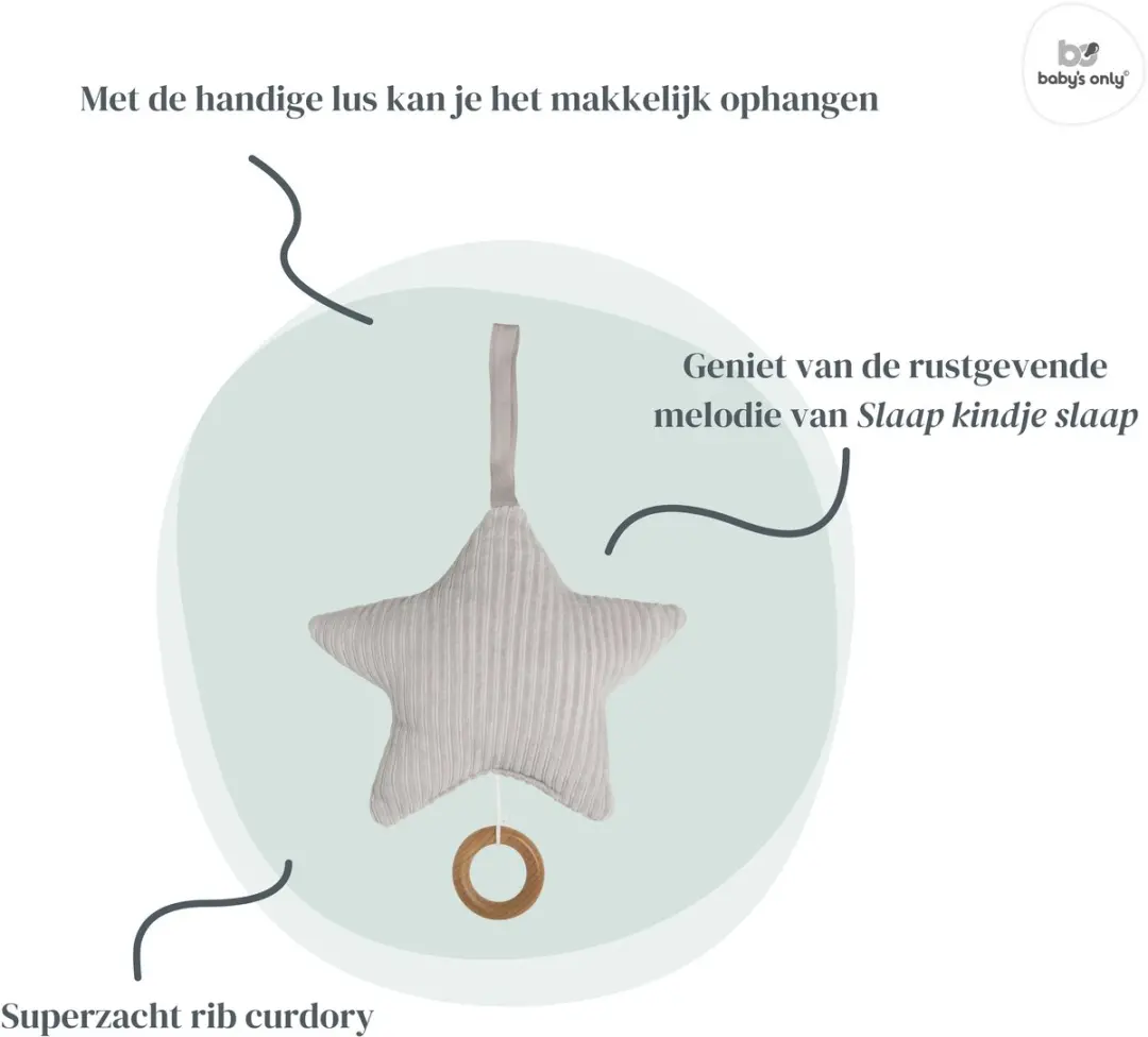 Baby's Only Muziekdoos Ster Sense Kiezelgrijs