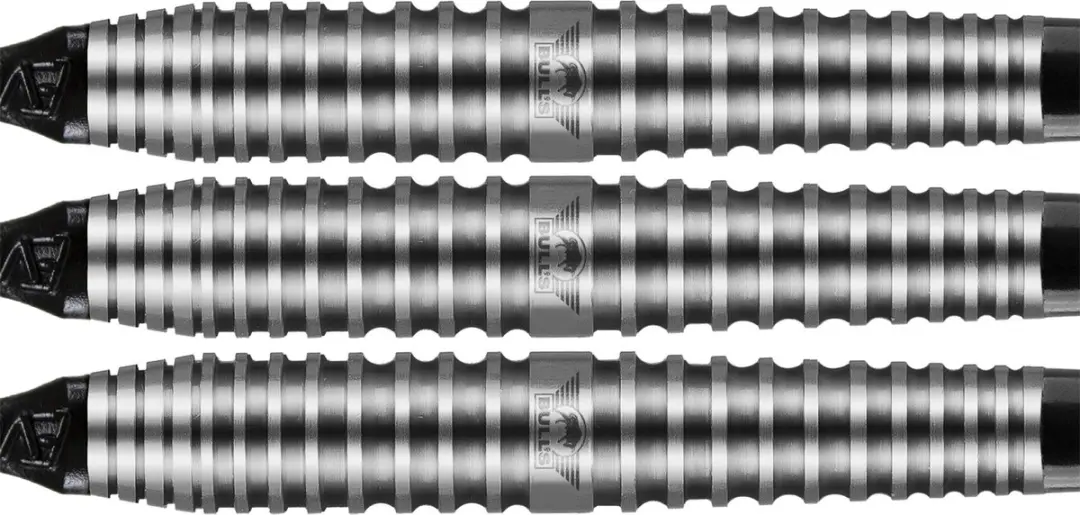 Bull's Max Hopp 90% Edition 4 18g Softtip Dartpijlen - 3 Stuks - Zilver