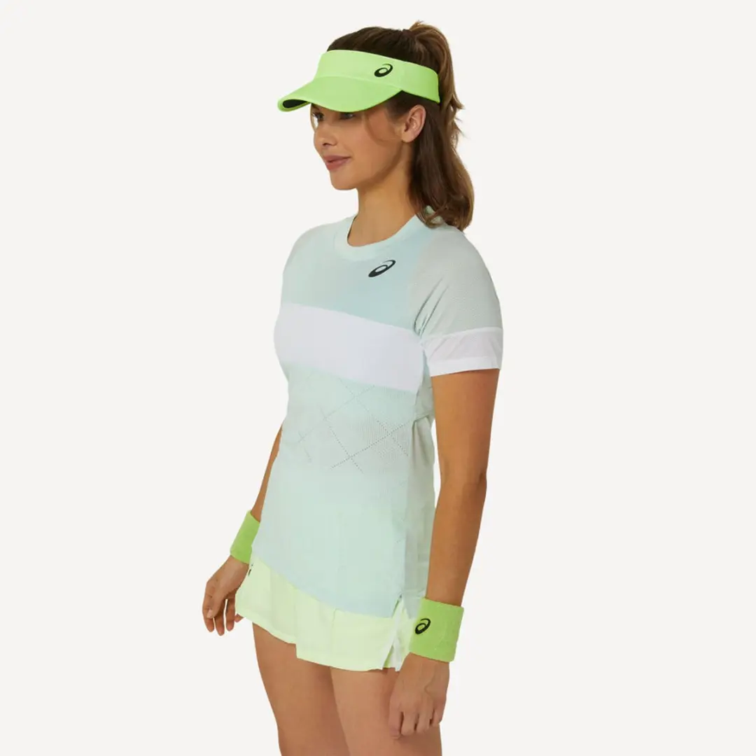 ASICS SS Padeltop - Groen/Wit - Maat S