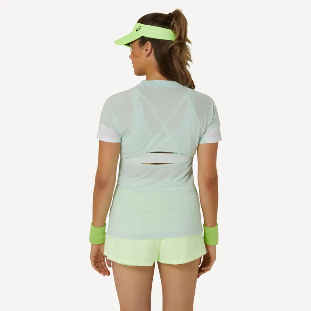 ASICS SS Padeltop - Groen/Wit - Maat S