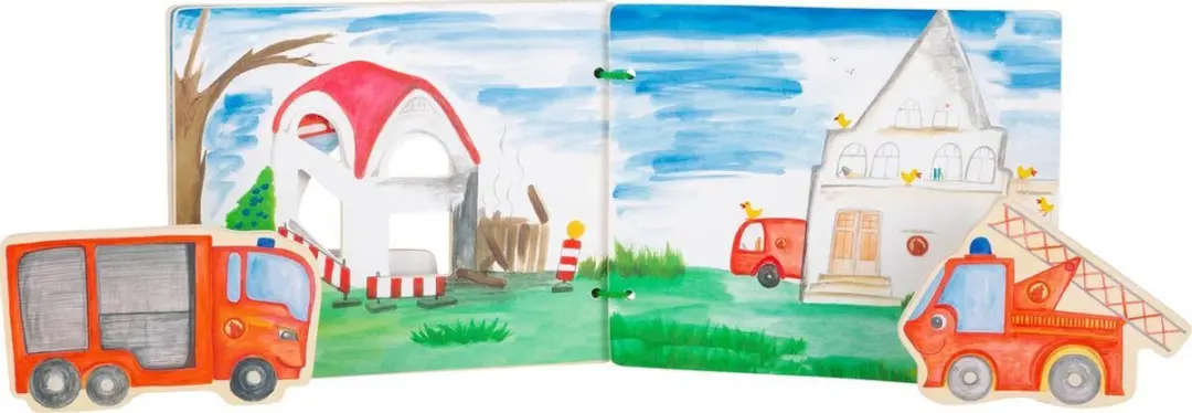 Small Foot Houten Brandweerboekje Interactief - FSC