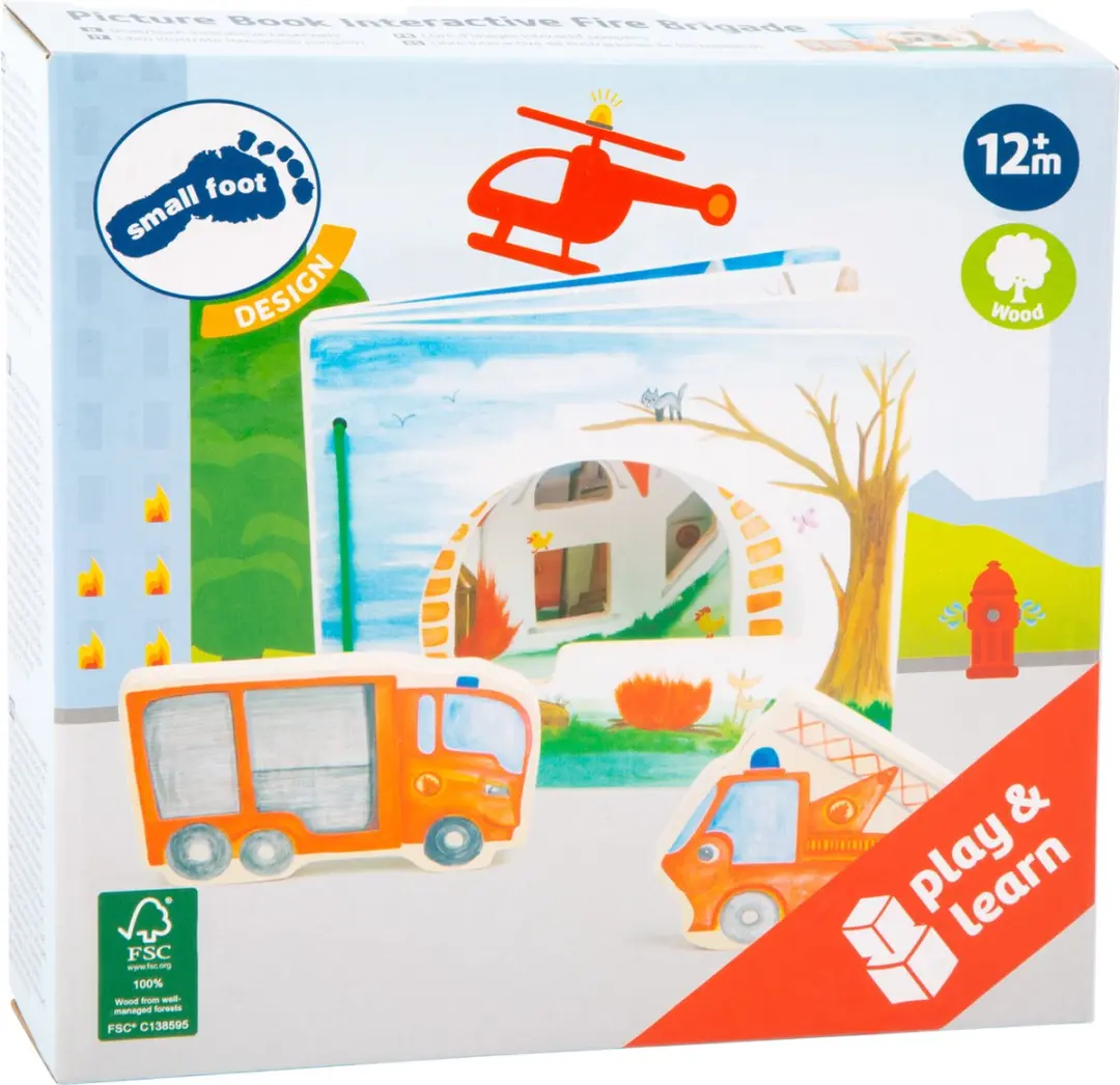 Small Foot Houten Brandweerboekje Interactief - FSC