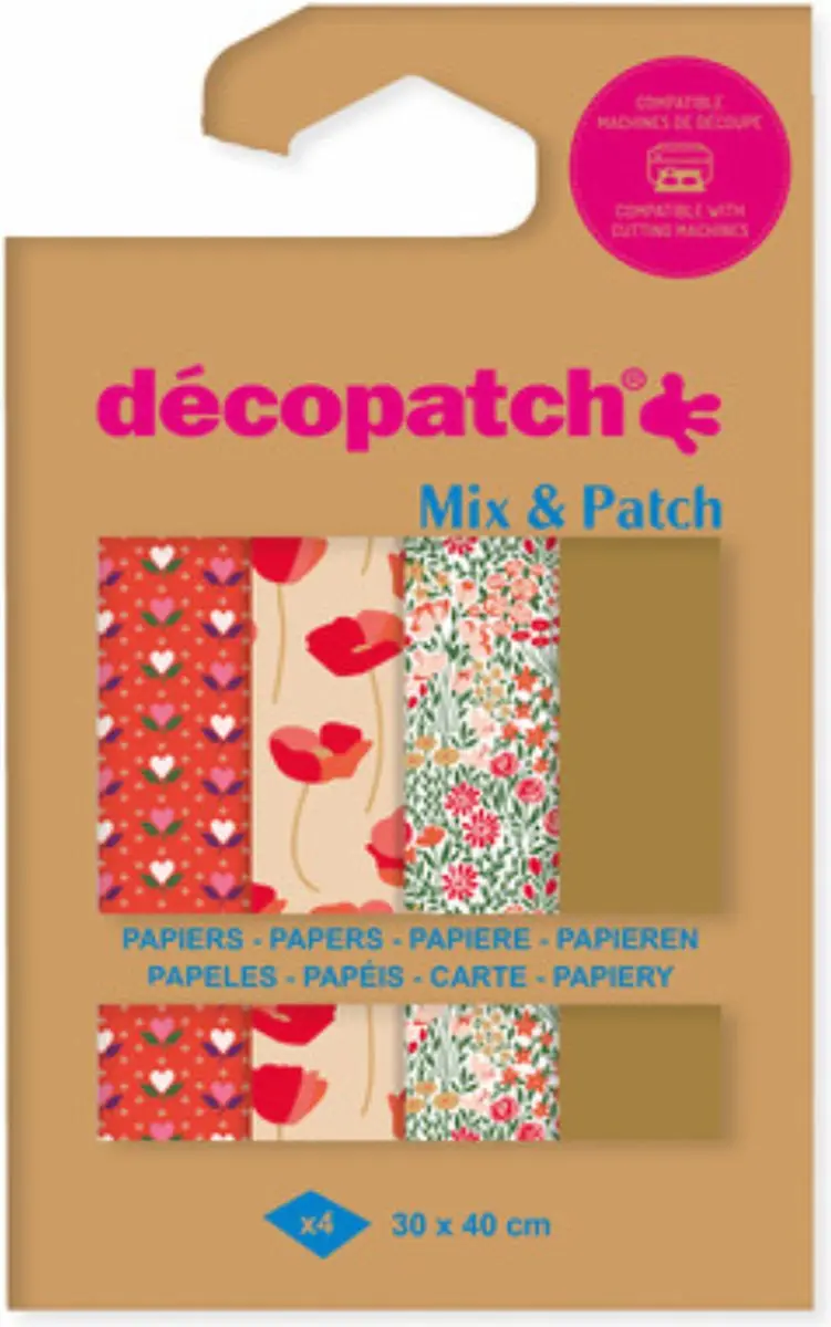 Decopatch Hobbypapier Love in the Meadow 4 Stuks