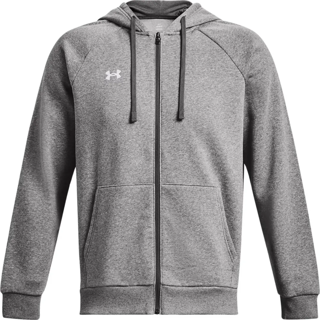 Under Armour UA Rival Fleece FZ Hoodie - Castlerock/Wit