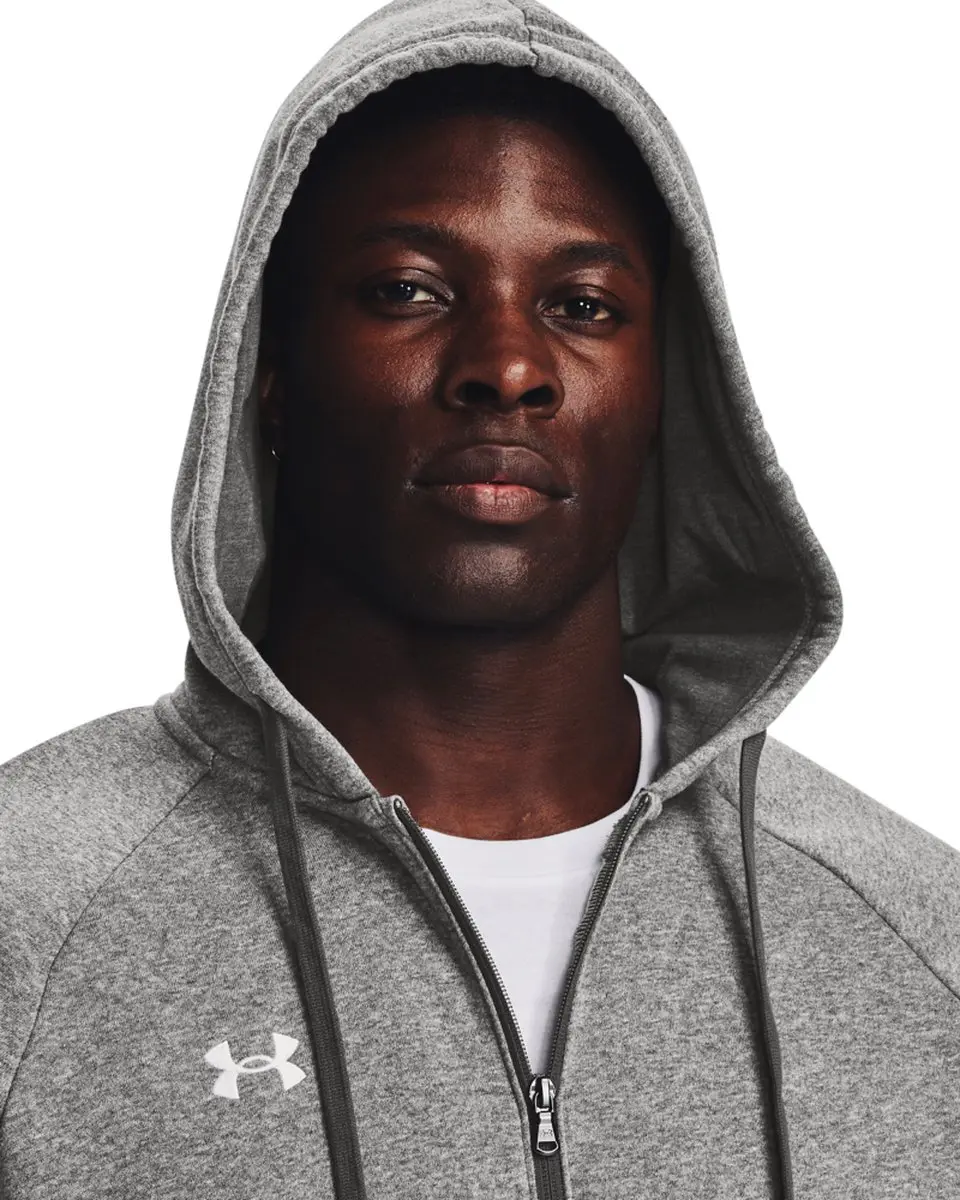 Under Armour UA Rival Fleece FZ Hoodie - Castlerock/Wit
