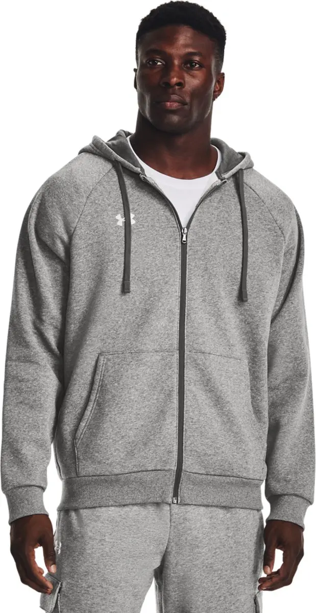 Under Armour UA Rival Fleece FZ Hoodie - Castlerock/Wit