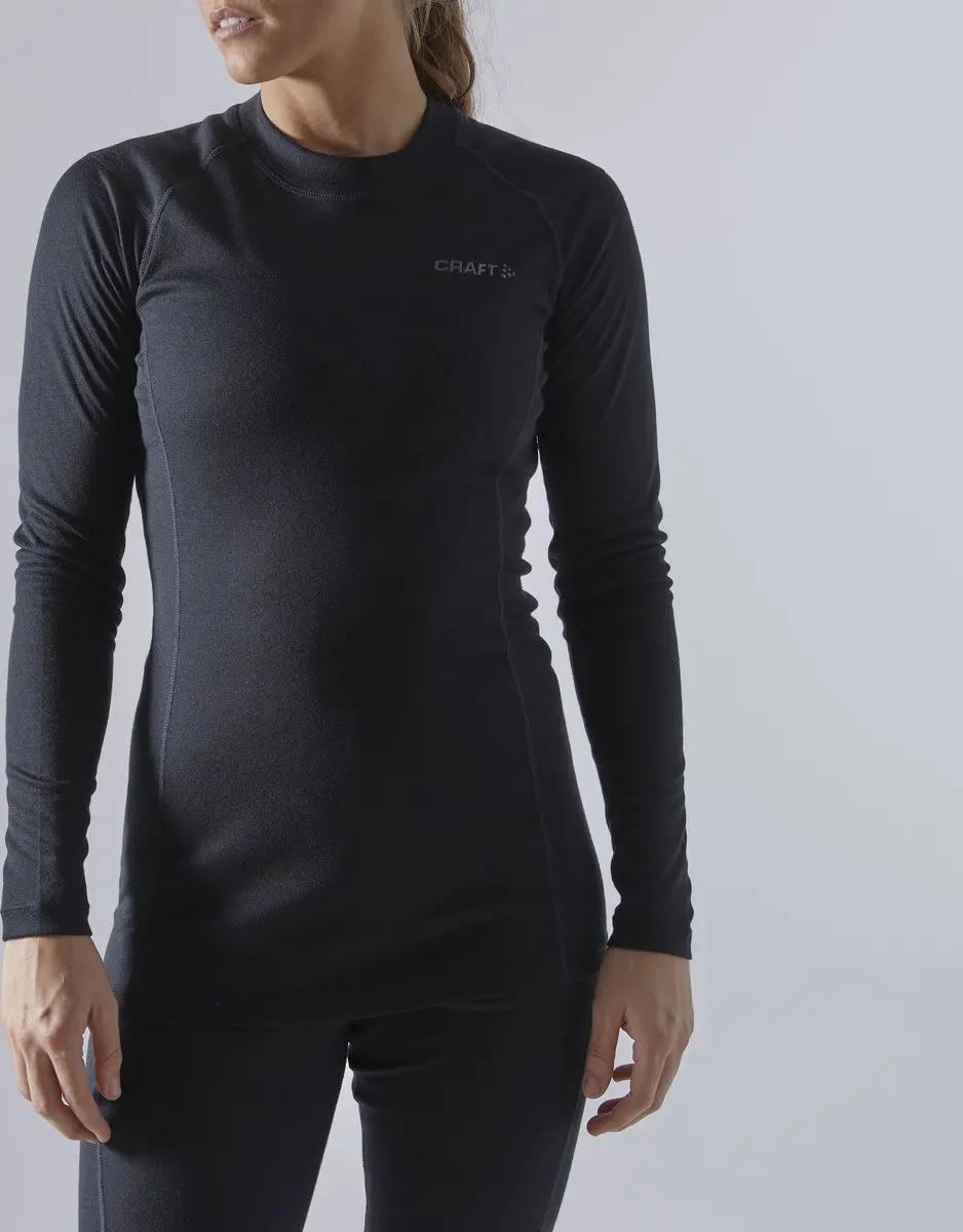 Craft Core Warm Baselayer Dames - Shirt & Broek XL - Zwart