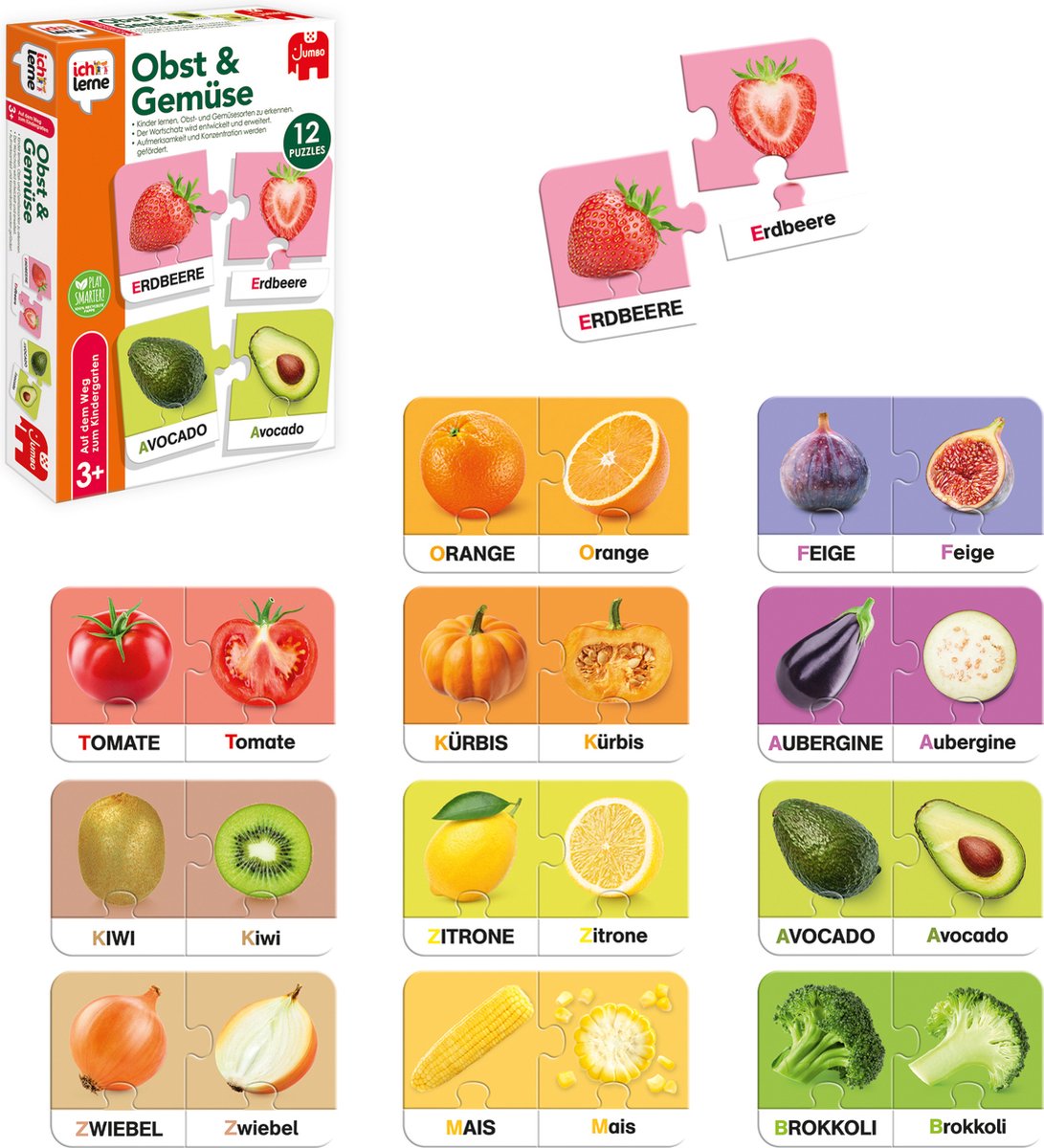 Ik leer Ich Lerne - Obst & Gemüse, 3 jaar, Karton, Meerkleurig