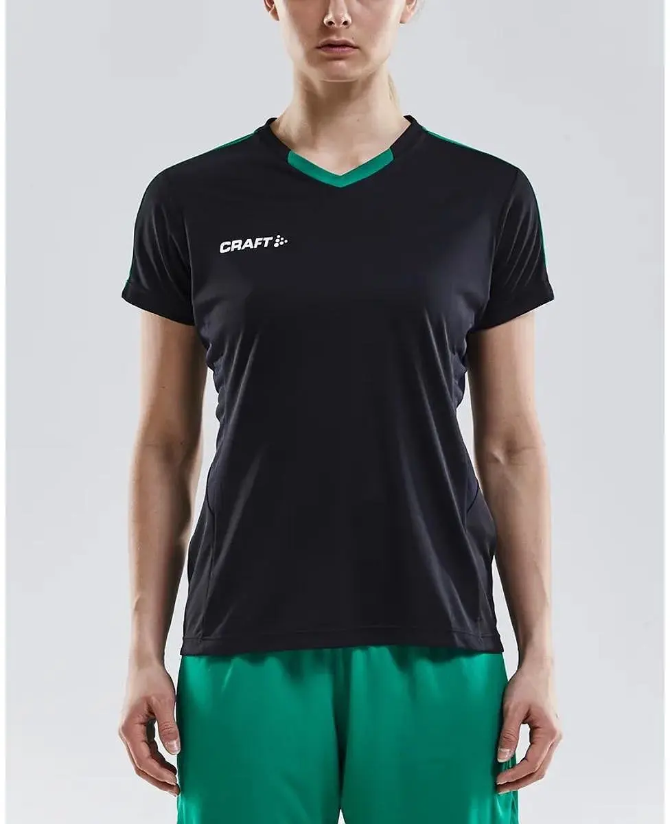 Craft Progress Contrast Shirt Dames - Groen/Zwart L