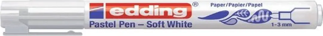 edding 1500 Soft Wit Viltstift