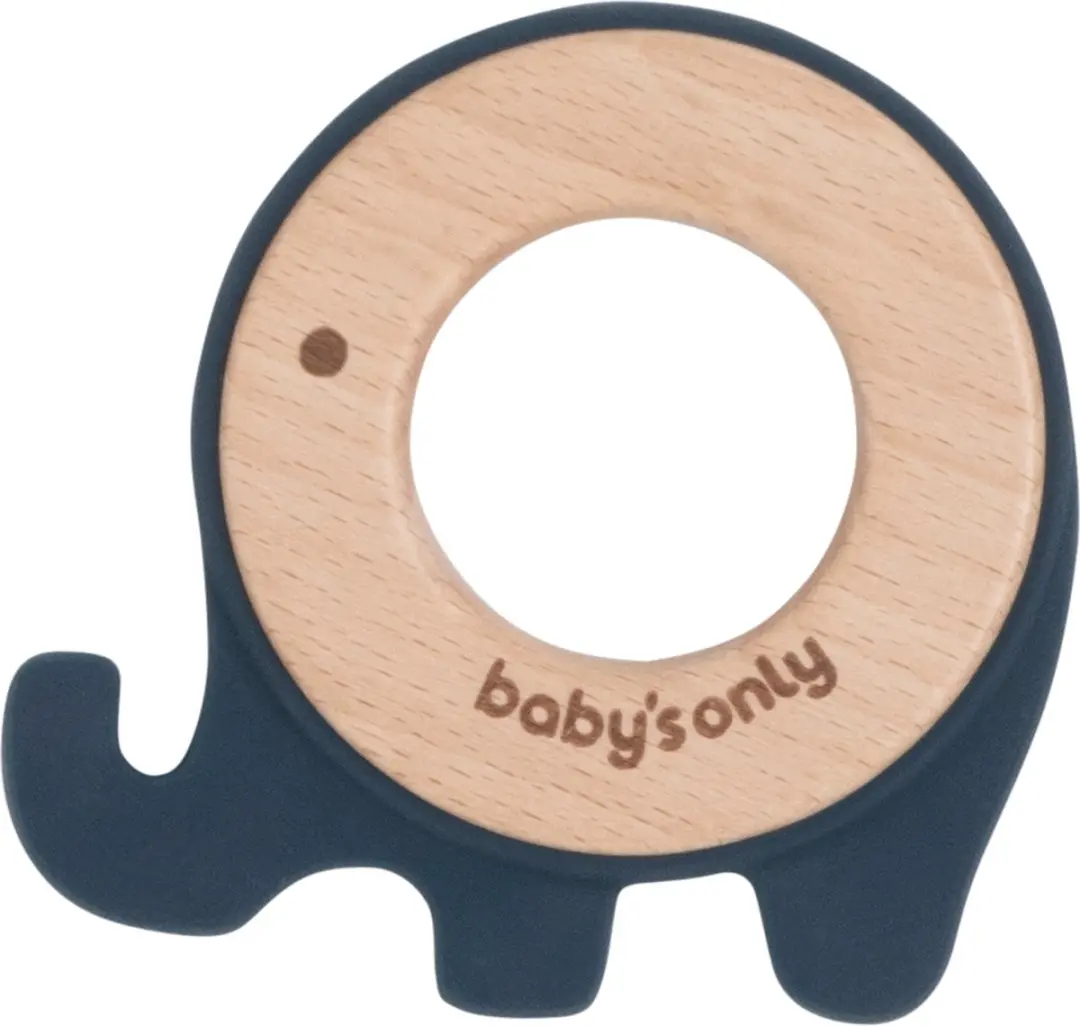 Baby's Only Houten Bijtring Olifant Vintage Blue