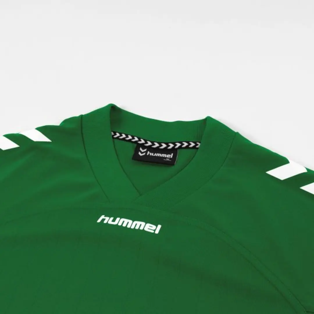 Hummel Fyn Shirt Korte Mouw Kinderen - 152 - Groen/Wit