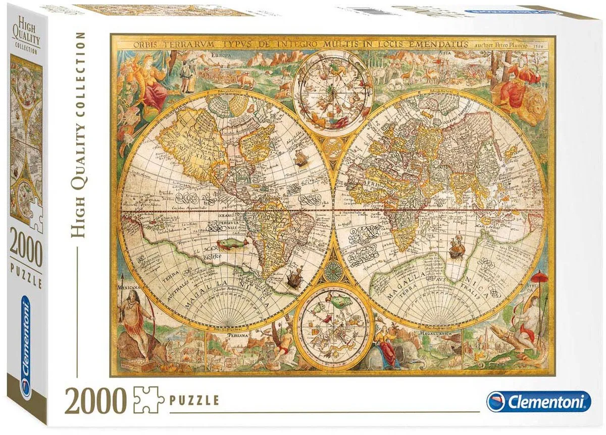 Clementoni Historische Wereldkaart Puzzel 2000 Stuks