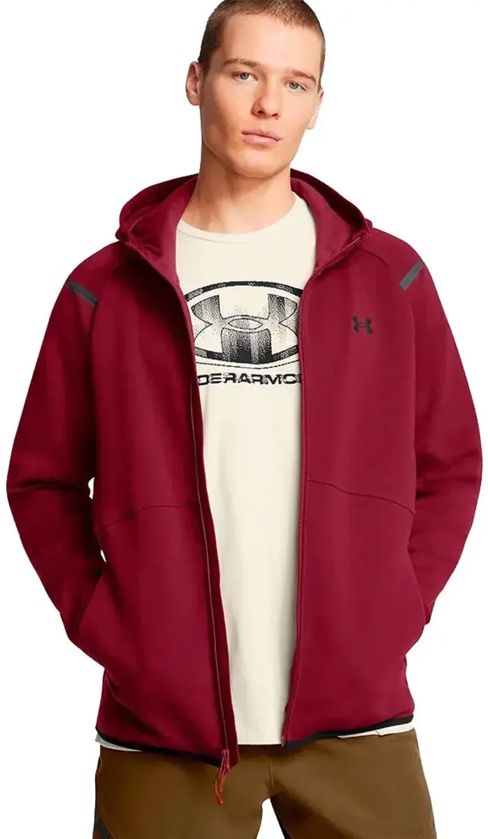 Under Armour Unstoppable Fleece Sweatshirt - Rood S - afbeelding 6 van 6