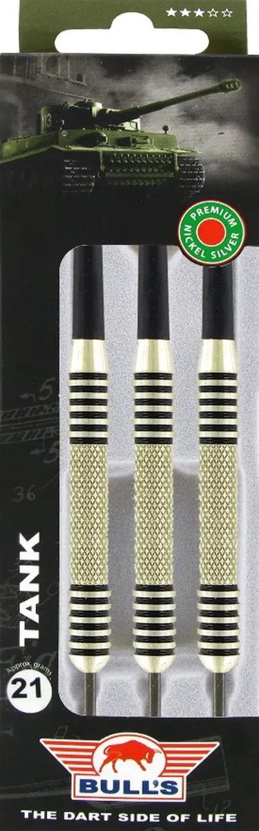 Bull's Tank Nickel Silver Dartpijlen 3 Stuks