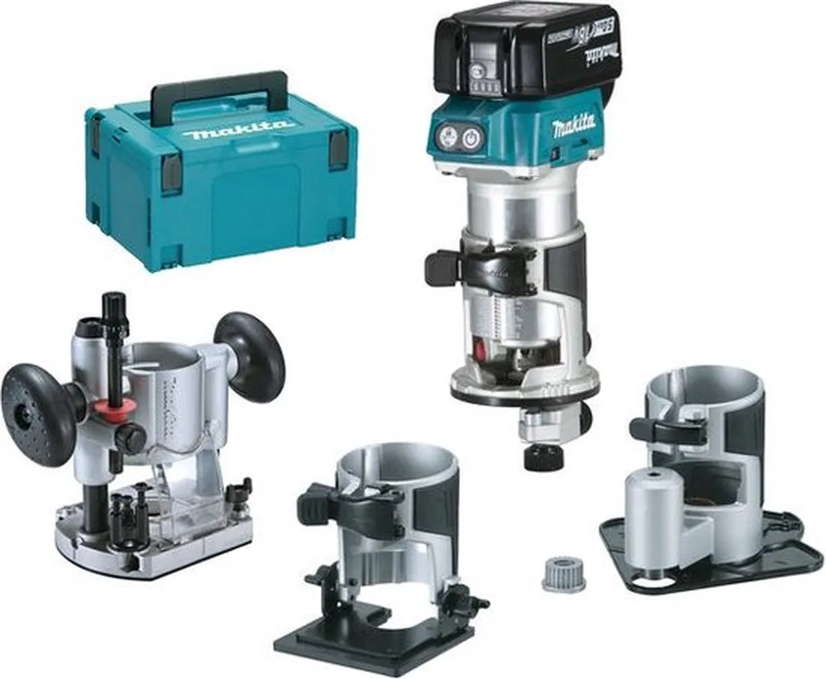 Makita DRT50RTJX3 Accu Boven- en Kantenfrees 18V - 2x 5.0Ah