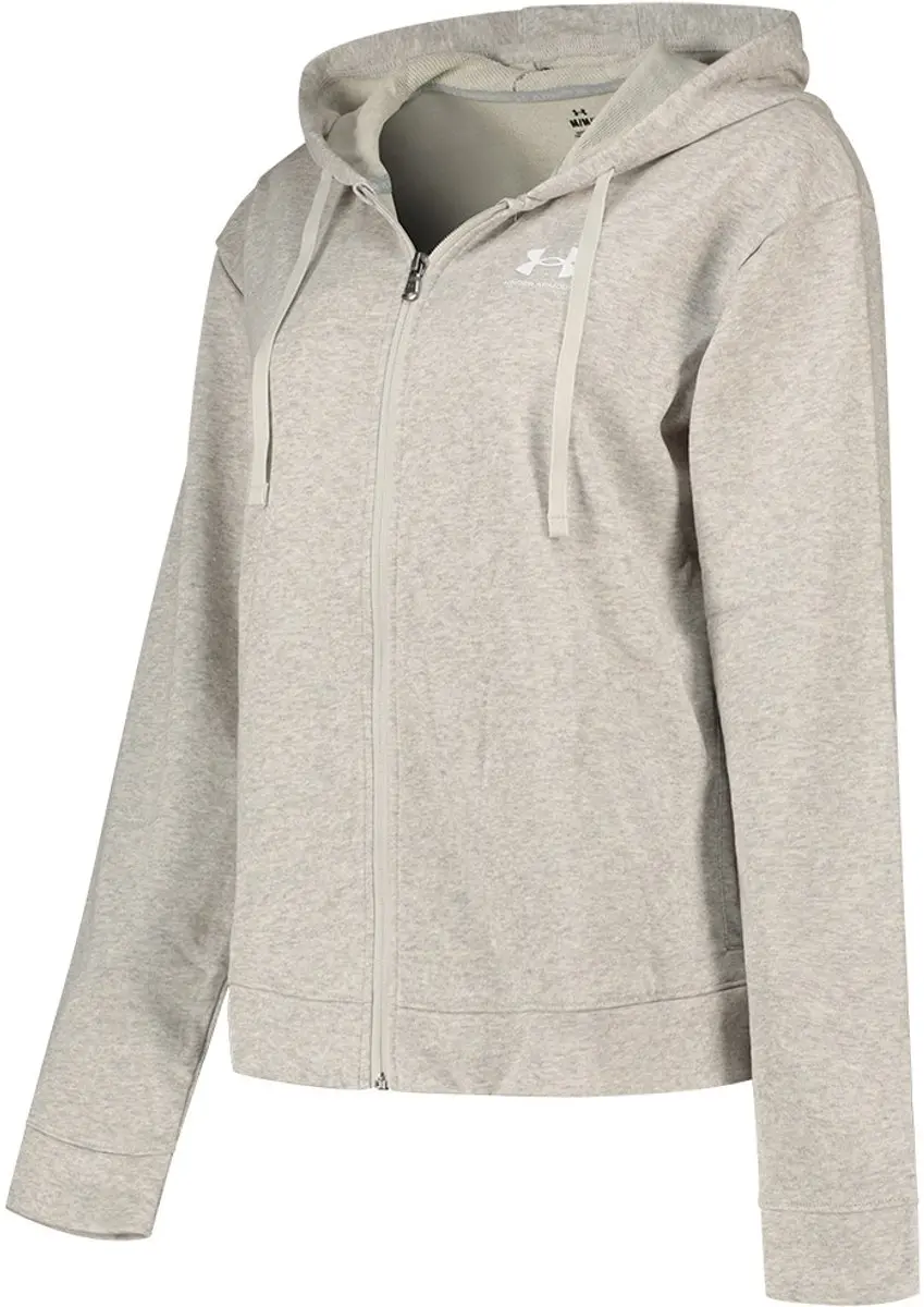 Under Armour Rival Terry Full-Zip Dames - XS - Grijs