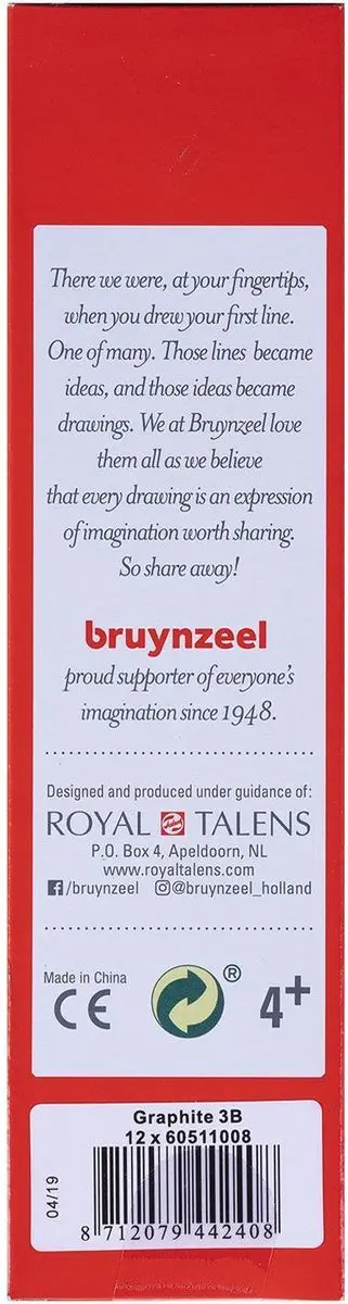 Bruynzeel Burotek 3B Grafietpotloden - 12 Stuks
