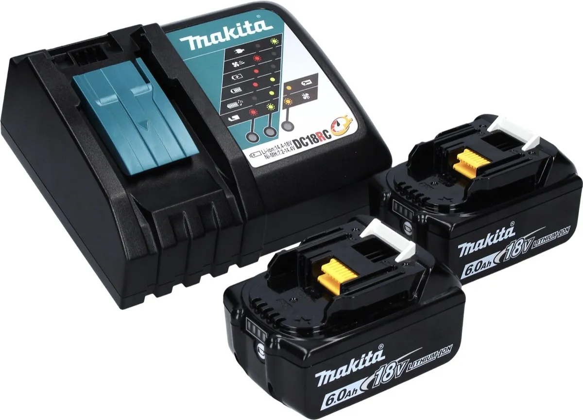 Makita DTW 700 RG Accu Slagmoersleutel 18V 700Nm - 2x 6.0Ah + Lader
