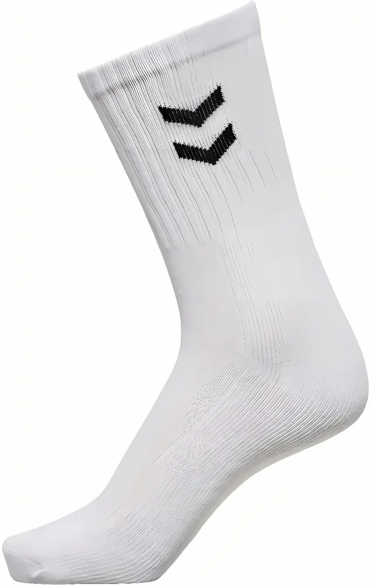 Hummel Basic Sportsokken 36-40 - 3 Stuks - Wit/Zwart