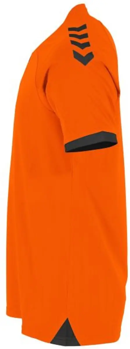 Hummel Fyn Shirt Korte Mouw Kinderen 128 - Oranje/Zwart