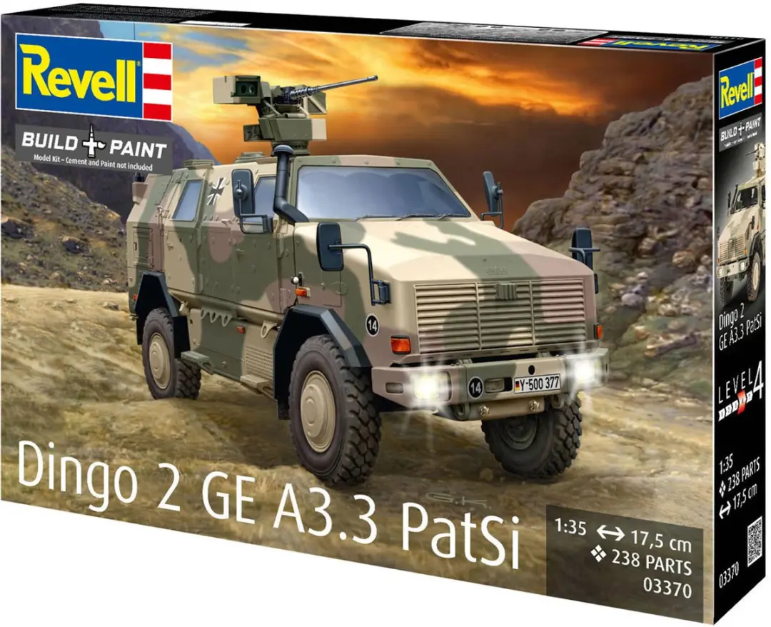 Revell 03370 Dingo 2 GE A3.3 PatSi Militaire Voertuig - 1:35 - Multi