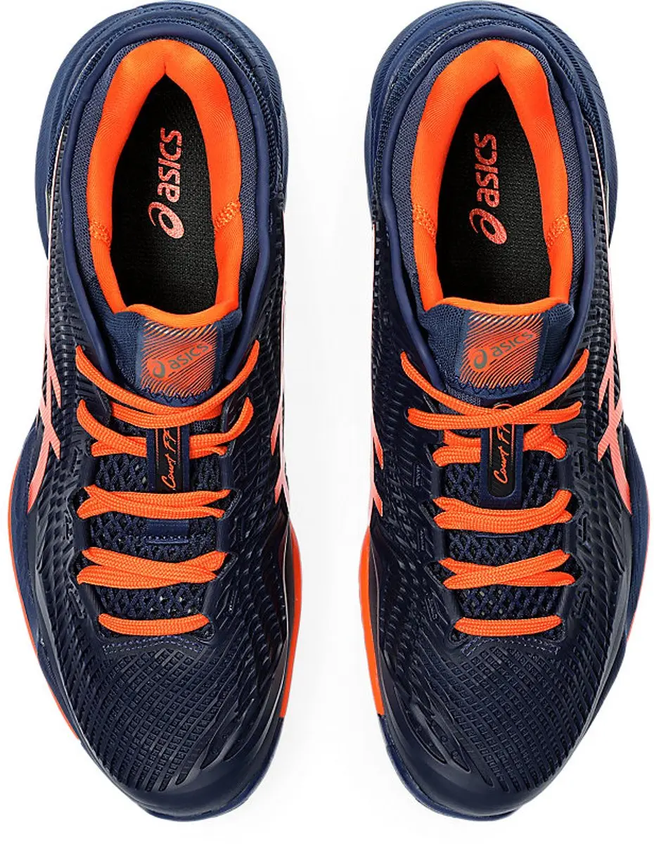 ASICS Court FF 3 Tennisschoen 43.5 - Blauw/Oranje