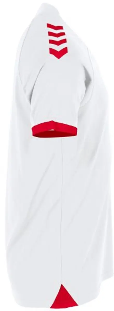 Hummel Fyn Shirt Korte Mouw Kinderen 140 - Wit/Rood