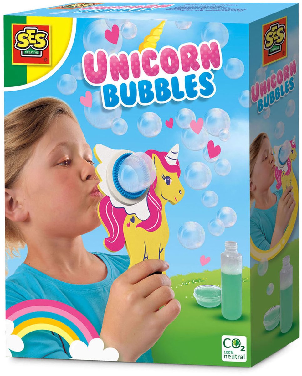 SES - Unicorn Bubbles - sterk bellenblaassop - gemakkelijk afwasbaar - unicorn thema