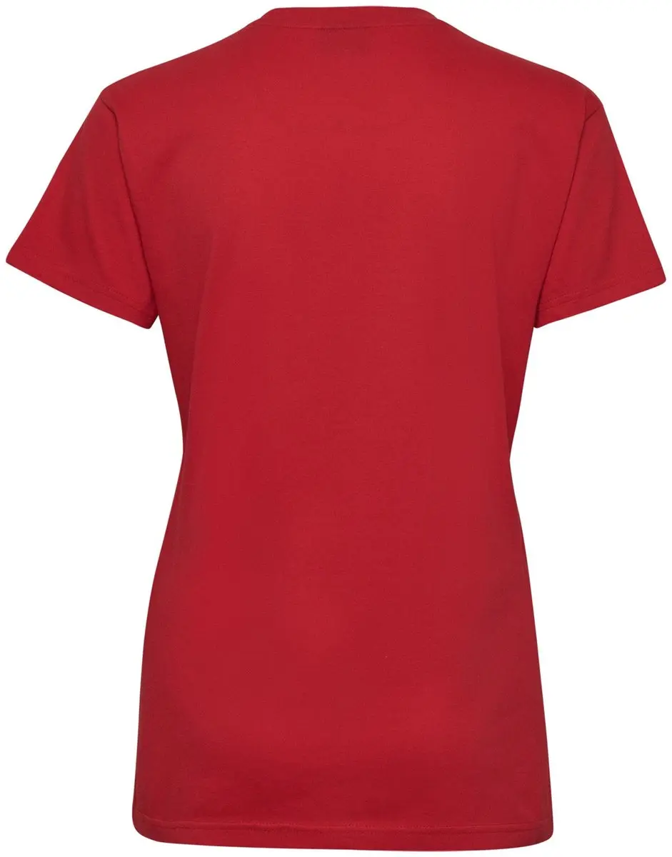 Hummel Go Cotton Logo Shirt Dames - Maat L - Rood/Wit