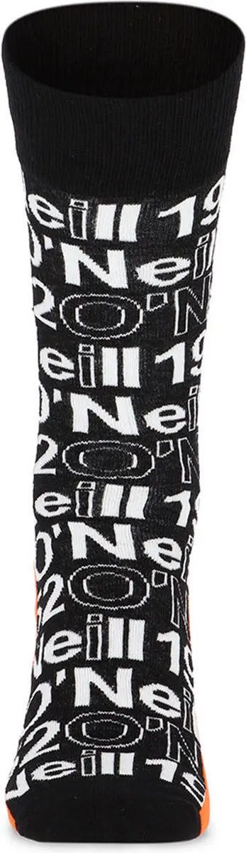 O'Neill Casual Sokken 6-Pack - Heren - Zwart/ Oranje - 43-46