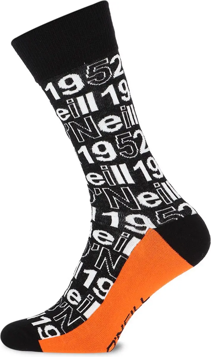 O'Neill Casual Sokken 6-Pack - Heren - Zwart/ Oranje - 43-46