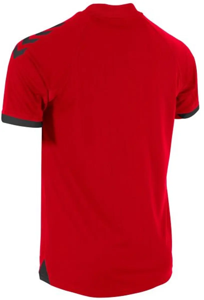 Hummel Fyn Shirt Heren - Korte mouwen - Rood/Zwart