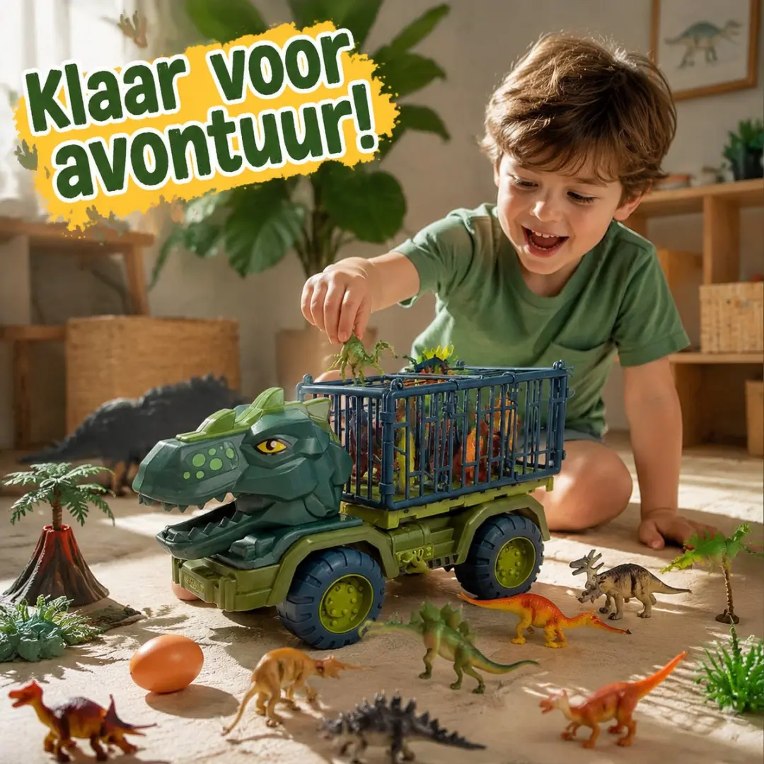 ECTEATOY Tyrannosaurus Transport Auto 526252 - 15 Dino Figuren - afbeelding 6 van 6