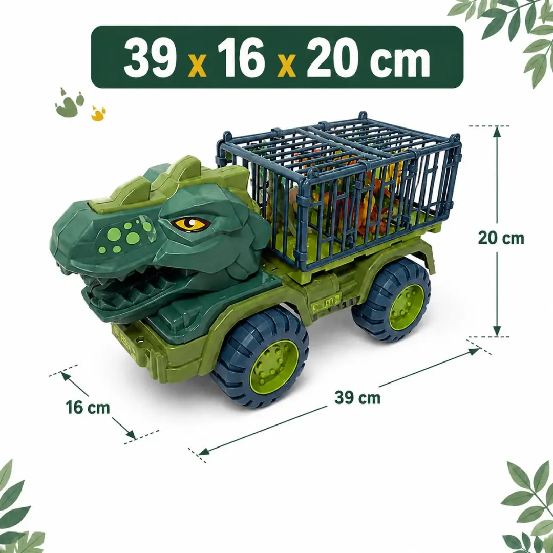 ECTEATOY Tyrannosaurus Transport Auto 526252 - 15 Dino Figuren