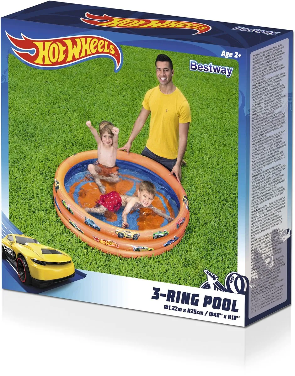Bestway Hot Wheels Kinderbad 122cm - Multi kleuren - afbeelding 2 van 6