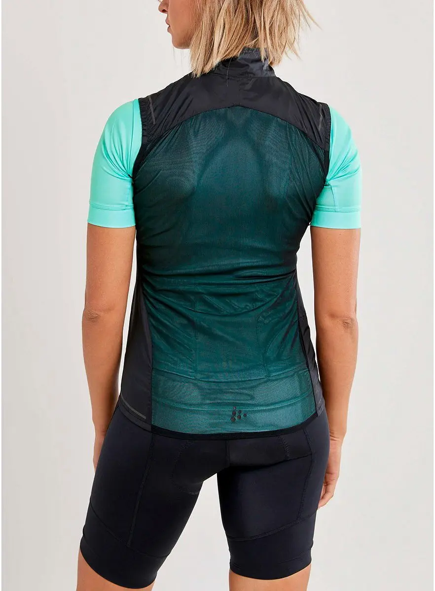 Craft Adv Essence Light Mouwloos Fietswindjack Dames - Zwart S