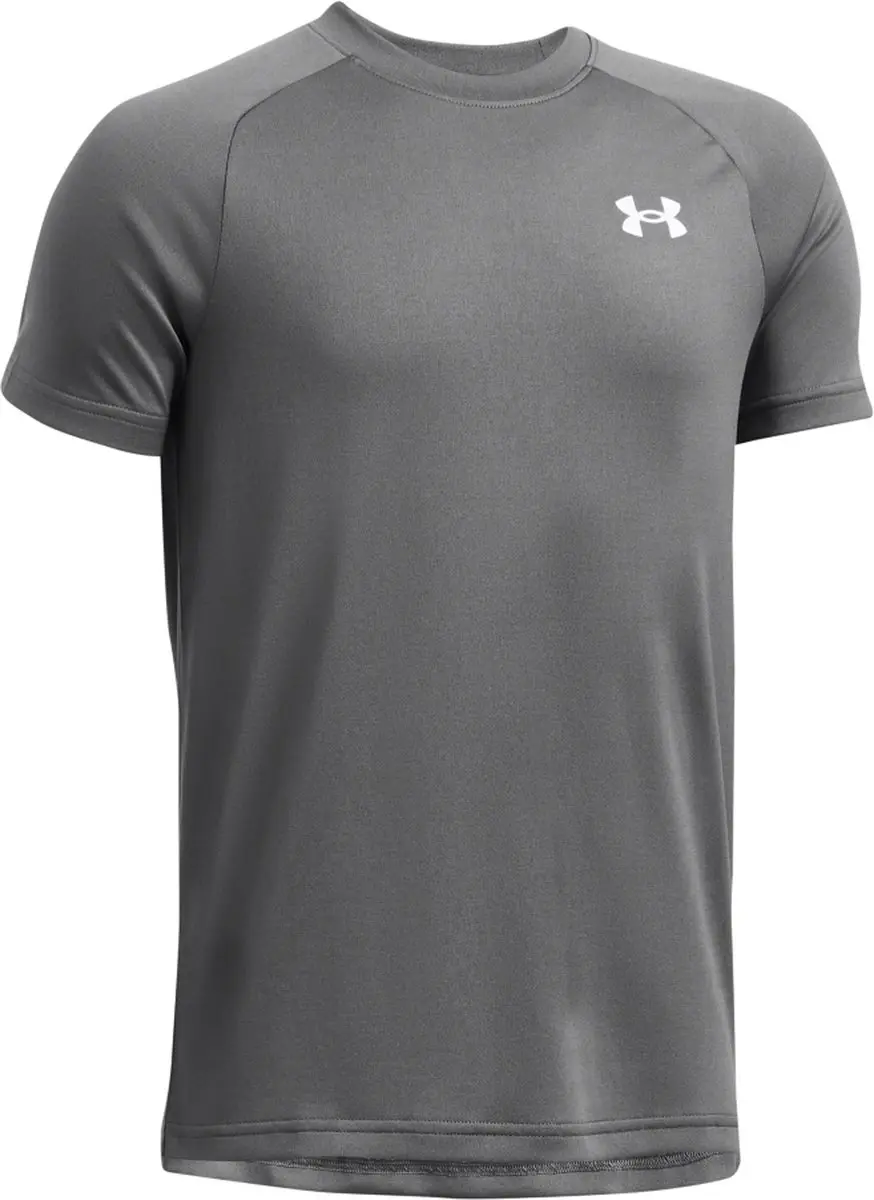 Under Armour UA Tech 2.0 SS Sportshirt 1363284-025 - 128 - Grijs/Wit