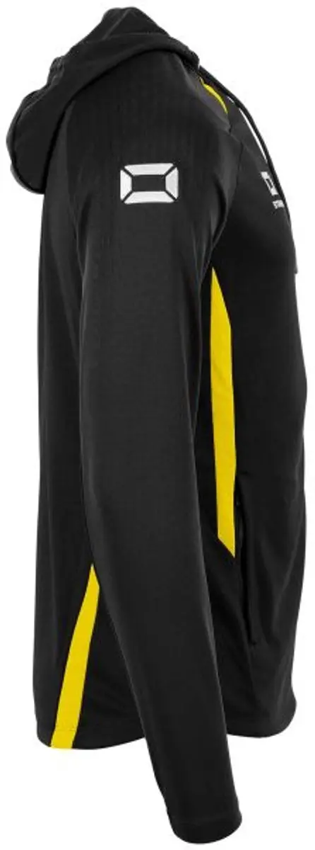 Stanno Stadio Hooded Full Zip Top XXXL - Zwart/Geel